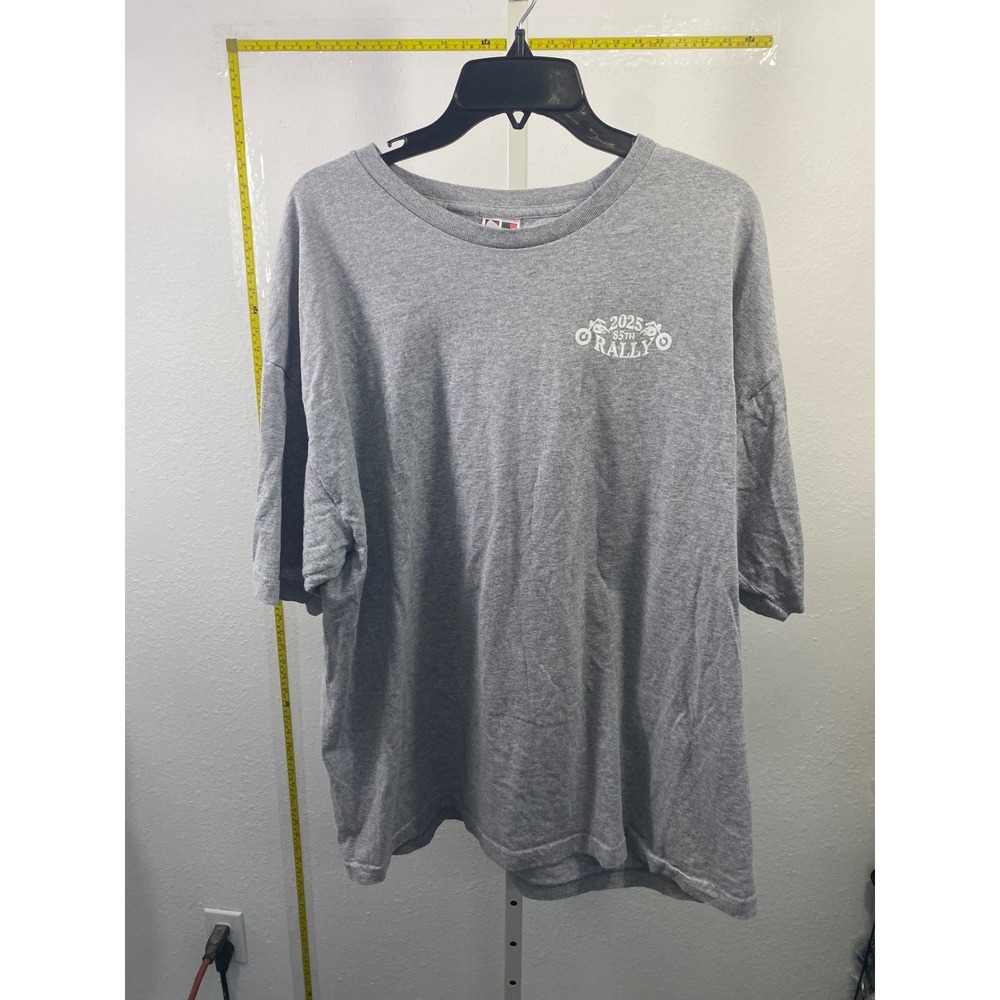 Bayside Mens 2XL 2025 85th Rally Sturgis Mount Rushmore Graphic T-Shirt Gray